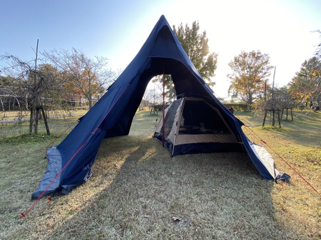 テント/タープ クイックキャンプ TCワンポールテント ネイビー